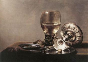 彼得 尅萊玆 Still Life with Wine Glass and Silver Bowl 彼得 尅萊玆 Still Life with Wine Glass and Silver Bowl
